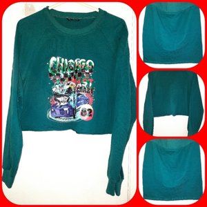 SHEIN 1XL Teal Graphic Chicago Race Cars Tee and Skirt Set